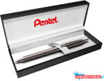 Pentel Zseléstoll, 0, 35 mm, nyomógombos, antracit tolltest, PENTEL "EnerGel BL-407" fekete, ajándék kék tollbetéttel (PENBL407MA) - nyomtassotthon