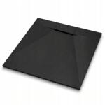 tech globe Zuhanytálca 70x70 fekete szögletes vágott alacsony Smc szifon (TS-TRAY-C-70X70-BLACK)
