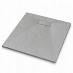 tech globe Zuhanytálca 80x80 szürke szögletes vágott alacsony Smc szifon (TS-TRAY-A-80X80-GREY)