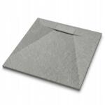 tech globe Zuhanytálca 80x80 szürke szögletes vágott alacsony Smc szifon (TS-TRAY-C-80X80-GREY)