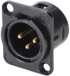 Neutrik Conector XLR Gold Male montaj