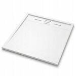 tech globe Zuhanytálca 80x80 fehér szögletes vágott alacsony Smc szifon (TS-TRAY-B-80X80-WHITE)