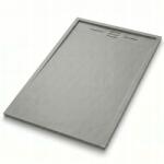 tech globe Zuhanytálca 100x90 szürke téglalap alakú vágott alacsony Smc szifon (TS-TRAY-B-100X90-GREY)