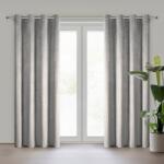 Takoy Bársony sötétítő függöny ezüst-arany fényes mintával 135x250 cm arany ringlivel - BETHY