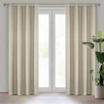 Takoy Draperie bej închisă, din țesătură mată și netedă, 140x250 cm, cu inele - RITA
