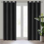 Takoy Sötétítő függöny fekete 135x270 cm ringlivel - ADLEY