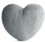 Takoy Pernă în formă de inimă, 45x45 cm, din blană artificială plăcută culoare argintie