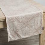 Takoy Bársony asztali futó krémszínű 40x140 cm GOJA fényes ginkgolevélmintával PIERRE CARDIN