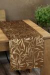 Takoy Traversă de masă din catifea BLINK 15 maro-auriu 35x220 cm cu crenguțe fine Fata de masa
