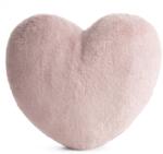 Takoy Pernă în formă de inimă, 45x45 cm, din blană artificială plăcută culoare roz pudră