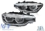  Tuning DRL fényszóró készlet BMW 3-as F30 sedan, F31 touring 2015-2018, fekete alap, bal és jobb (ABBMHX6010485)