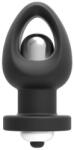 Guilty Toys Anal Plug with Removable Vibrator Bullet, Silicone and ABS, Black, 6.7 cm