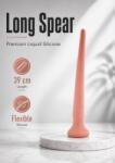 Passion Labs Dildo Lung din Silicon Lichid cu Ventuza, 39 cm, Flexibil, Diametru 4.7 cm