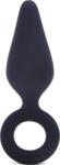 Guilty Toys Dop Anal din Silicon cu Inel, 11.6 cm, Silicon Premium, Negru, Diametru: 3.3 cm