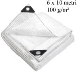 GWD Prelata cu inele metalice, 6x10 m, polietilena impermeabila 100 g/mp, rezistenta la inghet (10.100.610)