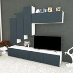 Spectral Mobila Living Armonia V3 MDF Gri - cu sistem "PUSH TO OPEN