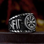NNM inel Viking Runes Amuletă Vegvisir - SS8-1194R