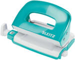 Leitz Perforator LEITZ Mini 5060, 10 coli - turcoaz metalizat (L-50601051) - siscom-papetarie