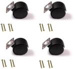 haaus Set 4 Roti pivotante din plastic, cu flansa metalica, Ø 40 mm, max 20 kg (918248)