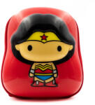 Ridaz Ghiozdan gradinita Ridaz DC Justice League Wonder Woman, 35cm, 1 compartiment, 3D, rosu, 91105W