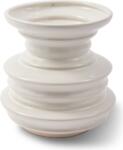 Polspotten Vază Stacked Plates 23 cm, albă (240-205-095)