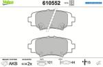 VALEO Set placute frana VALEO 610552 (610552)