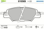 VALEO Set placute frana VALEO 610569 (610569)