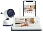 CerCip Camera Video pentru Bebelusi 2 in 1 KB11, Baby Monitor si Telefon, Detectie Miscare/Sunet, Temperatura, Umiditate, Cantece, Cloud + SD, Senzor nocturn, LCD, Wireless, 3MP (78684836) Aparat supraveghere bebelus