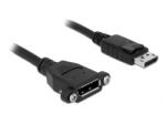 Delock 1m M-F DisplayPort Fekete (85114)