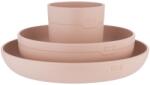 LOVI Tableware Set with Cup etetőszett Nude 3 db