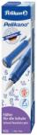 Pelikan Stilou penita L, grip ergonomic, pentru stangaci, 1 patron mare albastru inclus, culoare albastru, in cutie de carton, Pelikan 824446