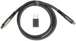 Keychron Double-Sleeved Geek Cable 8K fekete CAB-38 (CAB-38)