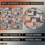 Nextly Öntapadós 3D Tapéta - 50 db, 26, 5 m2, Vízálló, Többszínű