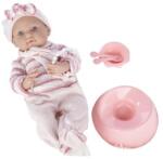 WIKY_AKCIA Bebeluș în salopetă roz de 40 cm (WKW039289akcia) Papusa