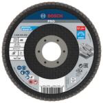 Bosch Disc lamelar slefuire otel/inox Bosch PRO X571, inclinat, 115x22.23mm, G40 (2608605450)
