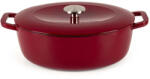 Luigi Ferrero Vas oval din fontă emailată pentru cuptor Luigi Ferrero Opera FR-3810, 5.4 L, 38.8 x 24 x 11 cm, cu capac, roșu