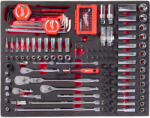 Milwaukee MLW - Set insertie spuma cu 153 de produse - antrenor cu clichet, chei tubulare si cap chei tubulare ¼″ și ⅜″[4932500756] (4932500756) Trusa unelte
