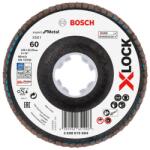 Bosch Disc lamelar slefuire otel Bosch X551 Expert for Metal, inclinat, X-Lock, 125x22.23mm, G60 (2608619804)
