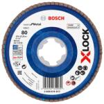 Bosch Disc lamelar slefuire otel Bosch X551 Expert for Metal, plastic, X-Lock, 125x22.23mm, G80 (2608619817)