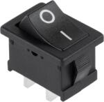 CABLETECH Billenőkapcsoló 230V mini 2-tűs, fekete PRK0001A. 1 (PRK0001A-1)