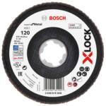 Bosch Disc lamelar slefuire otel Bosch X551 Expert for Metal, inclinat, X-Lock, 125x22.23mm, G120 (2608619806)