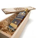 Johnnie Walker Pachet Cadou Cutie Lemn Personalizata Whisky Johnnie Walker Blue Label, 40%, 0.7L