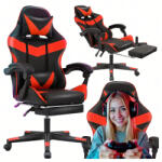 Malatec Irodai gamer szék, forgó szék lábtartóval, akár 150 kg-ig