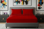 Alvásstúdió Jersey gumis lepedő Karmin 180-200x200 cm - alvasstudio