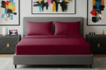 Alvásstúdió Jersey gumis lepedő Burgund 140-160x200 cm - alvasstudio