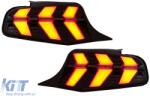 KITT Lightning LED fényszórók Ford Mustang V facelift előtti (2005-2009) fekete dinamikus szekvenciális irányjelzővel (HLFOMUVLED)