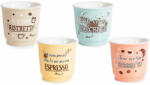 Decorer Set 4 pahare portelan multicolor pentru cafea Coffee Ø 6 cm x 6 H, 90 ml (A72.15.43) Pahar
