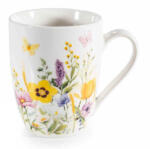 Decorer Cana portelan multicolor in cutie cadou metal Flowers Ø 8 cm x 10, 5 H, 300 ml (A72.14.95B)