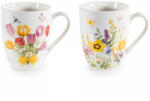 Decorer Set 2 cani portelan multicolor in cutii cadou metal Flowers Ø 8 cm x 10, 5 H, 300 ml (A72.14.95)