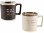 Decorer Set 2 cani portelan maro crem Mama's, Papa's Coffee Ø 9 cm x 9, 5 H, 400 ml (A72.14.57)